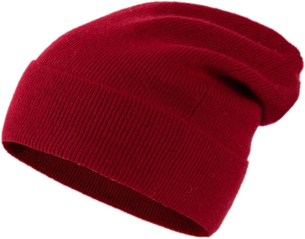 100% Pure Cashmere Beanie for Women and Men, Cuffed Warm Hat with Gift Box