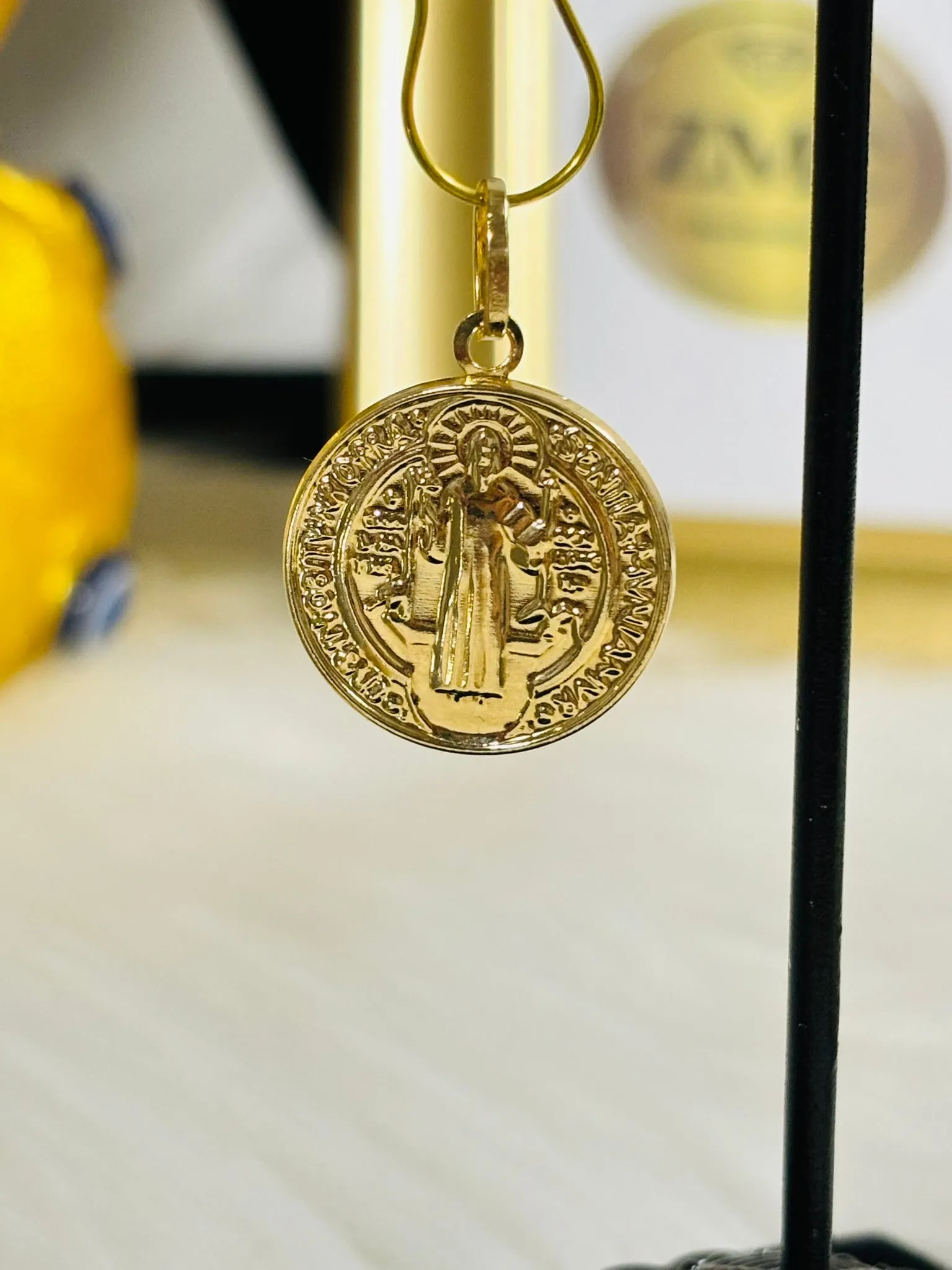 18K Gold St. Benedict Pendant