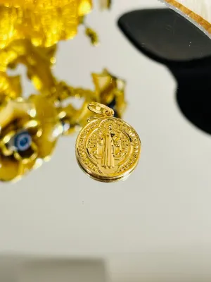 18K Gold St. Benedict Pendant