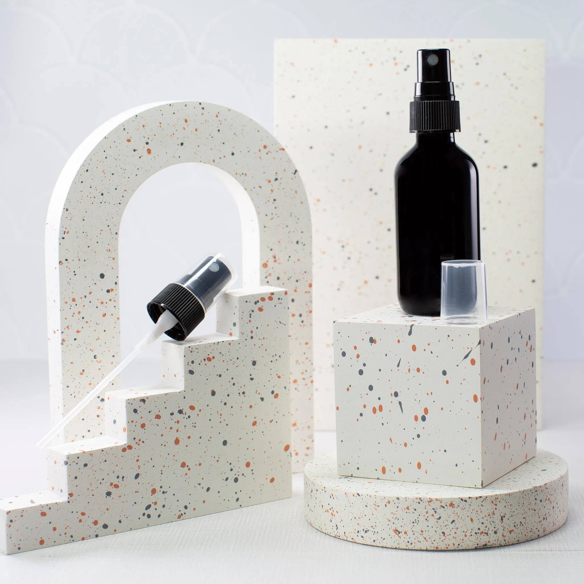 2 oz Black Glass Bottle with 20-400 Neck