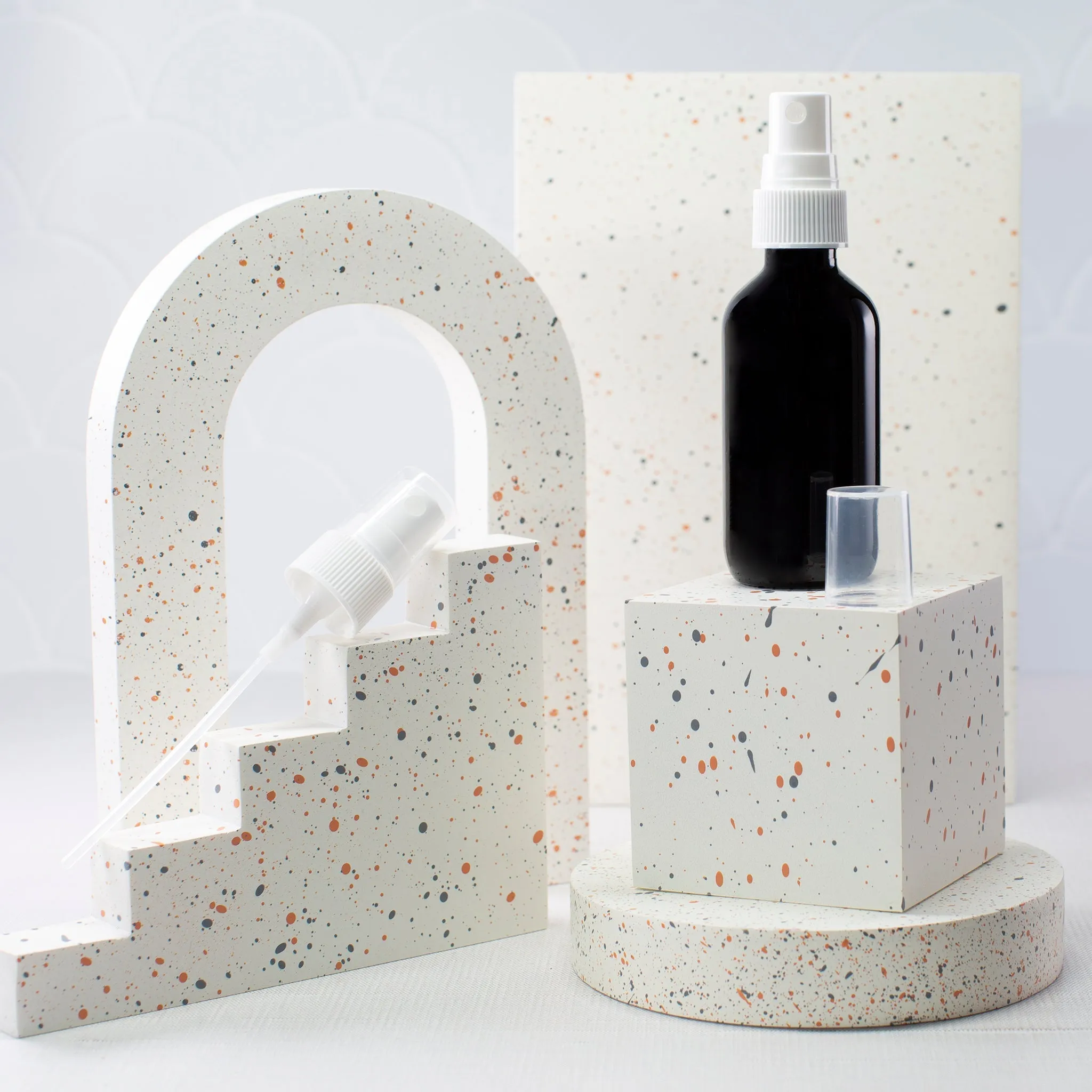2 oz Black Glass Bottle with 20-400 Neck