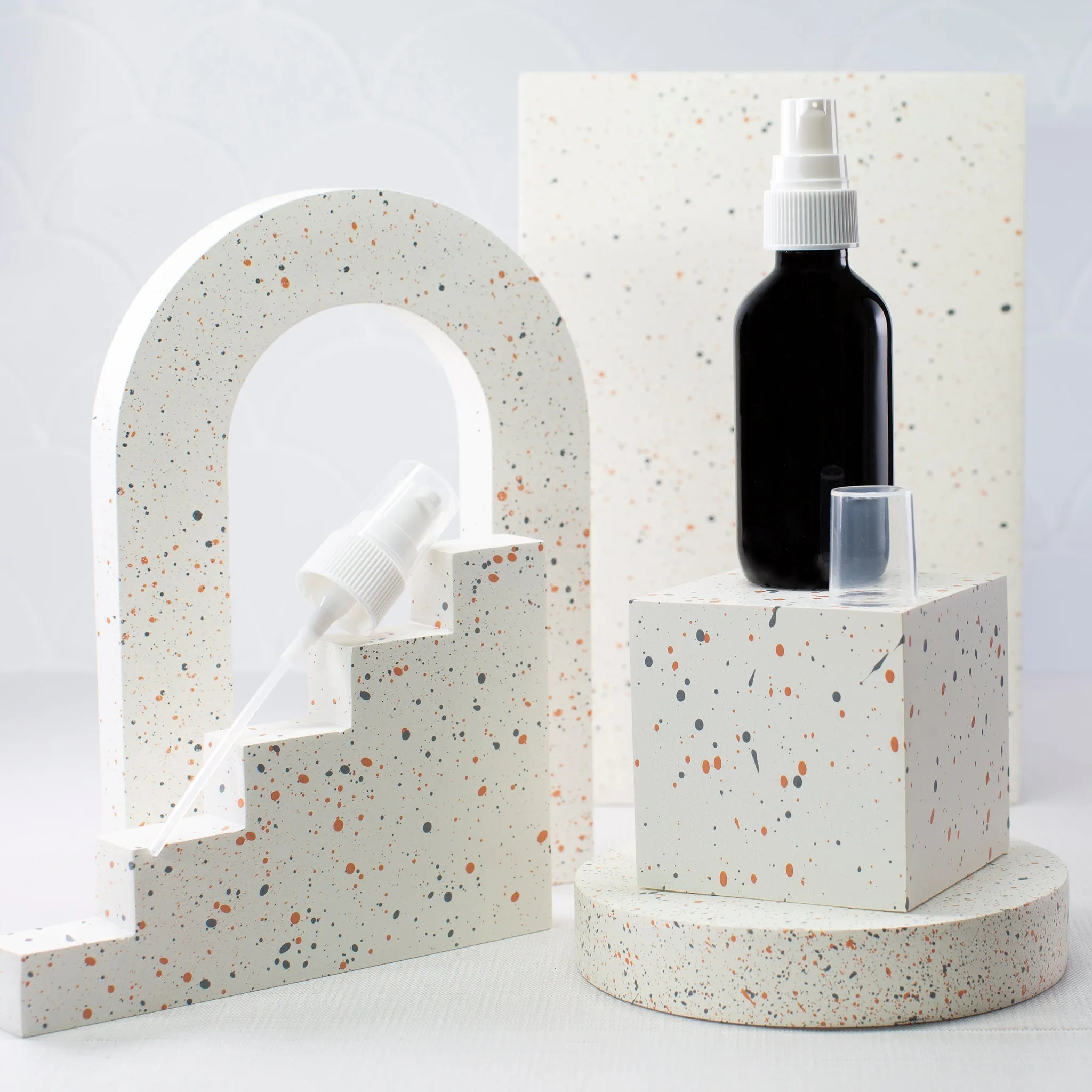 2 oz Black Glass Bottle with 20-400 Neck