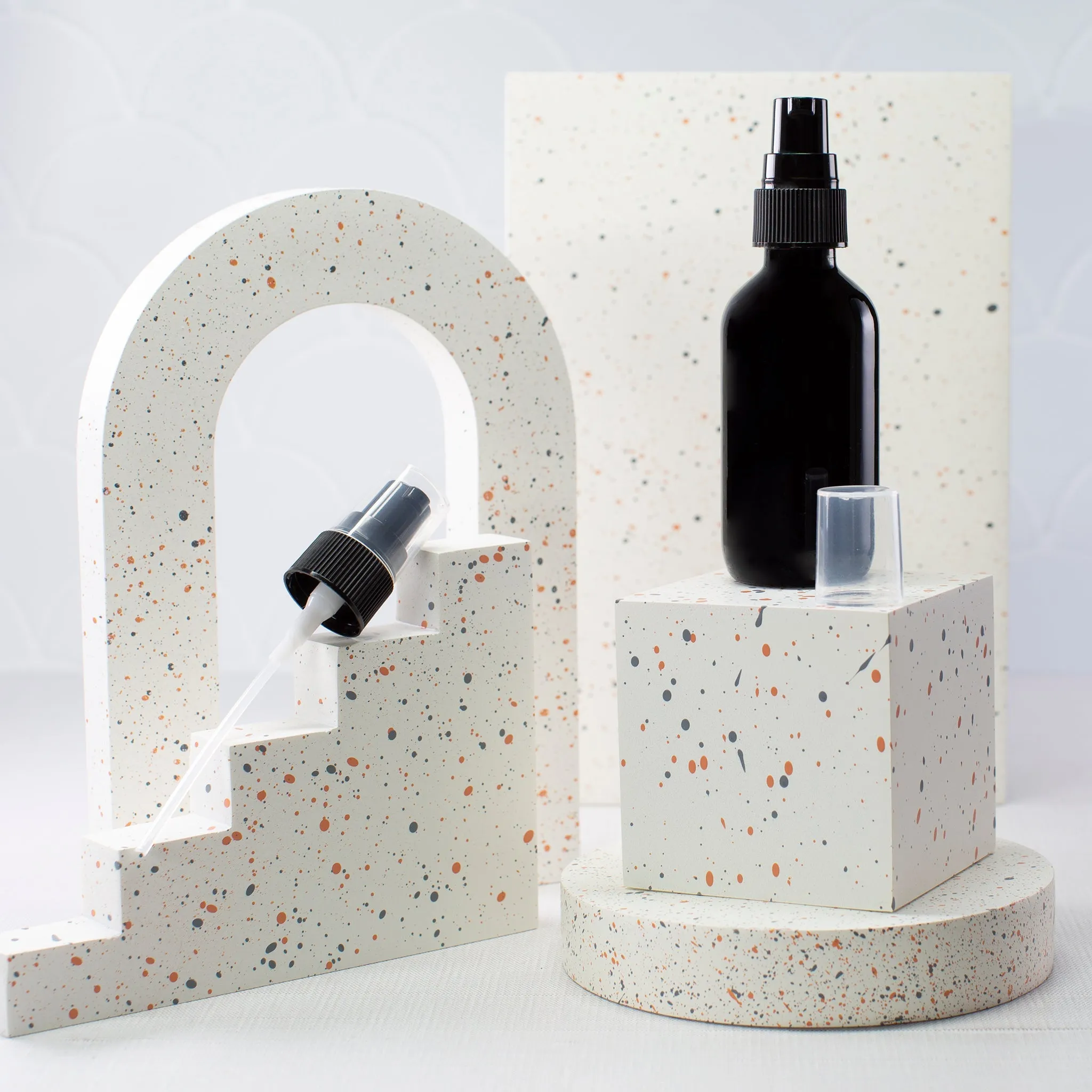 2 oz Black Glass Bottle with 20-400 Neck