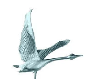 30-Inch Full-Bodied Goose Weathervane - Verdigris