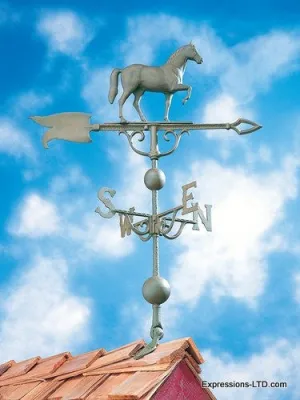 46-Inch Horse Weathervane - Verdigris