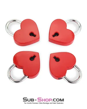 9724AE      Red Heart Bondage Gear Padlock