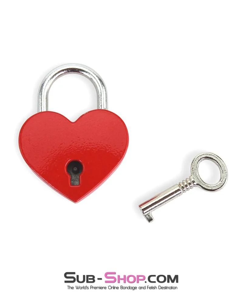 9724AE      Red Heart Bondage Gear Padlock