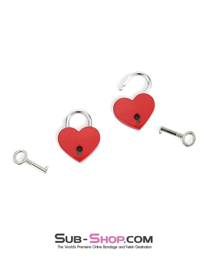 9724AE      Red Heart Bondage Gear Padlock