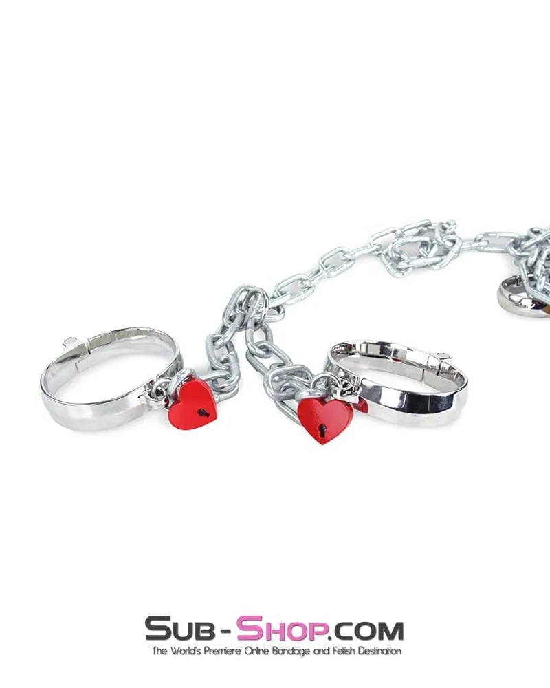 9724AE      Red Heart Bondage Gear Padlock