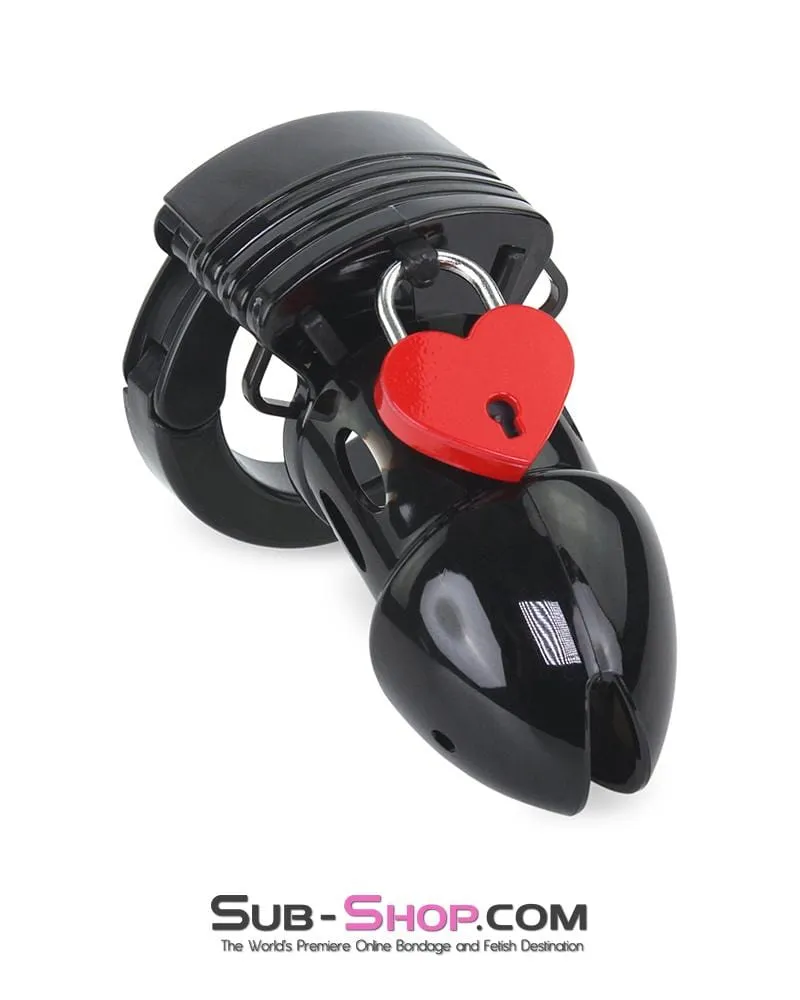 9724AE      Red Heart Bondage Gear Padlock
