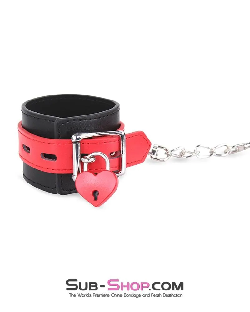 9724AE      Red Heart Bondage Gear Padlock