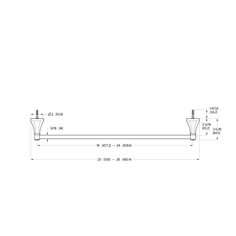 Arterra 20" Square Towel Bar in Tuscan Bronze