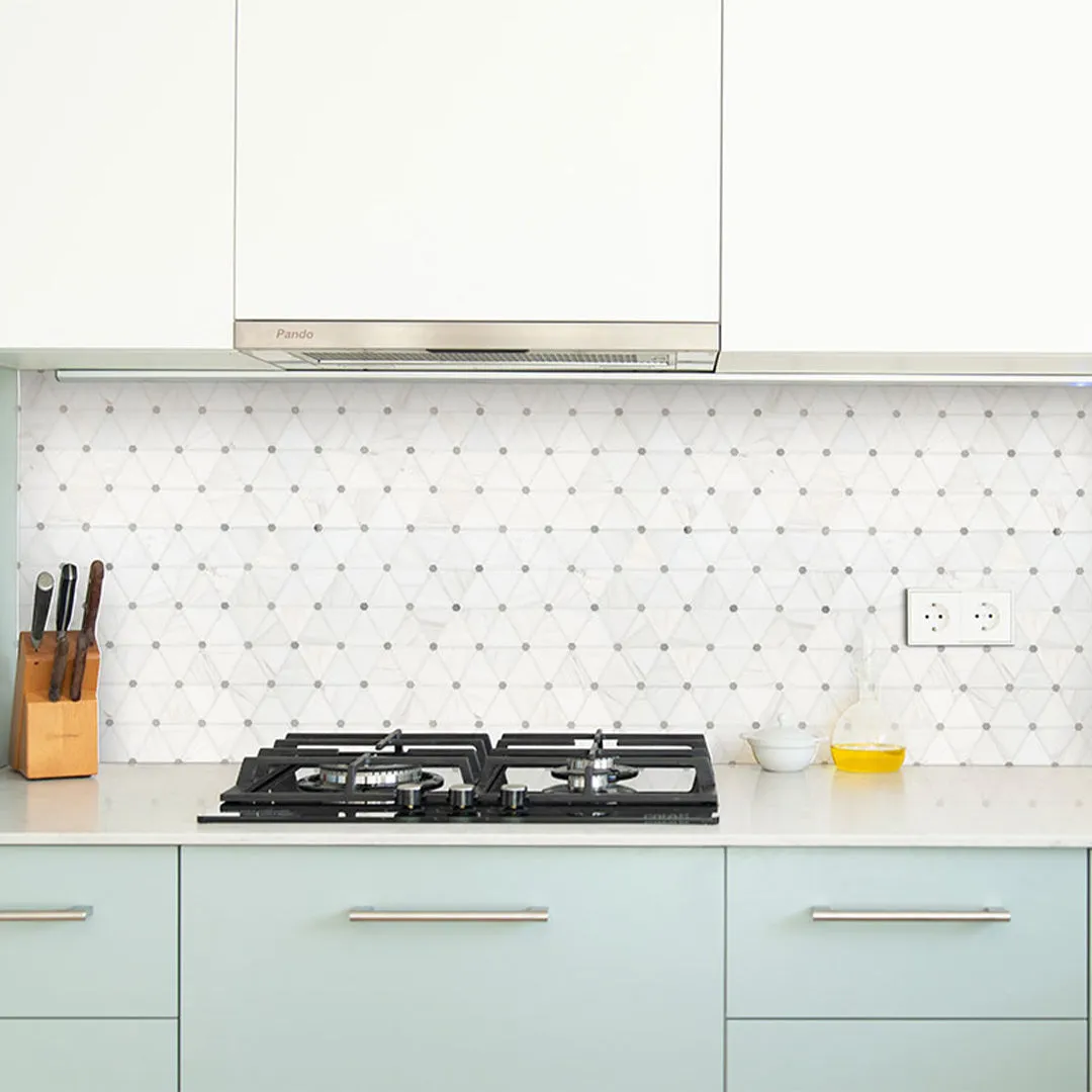 Bianco Dolomite Pinwheel - Stone Tile