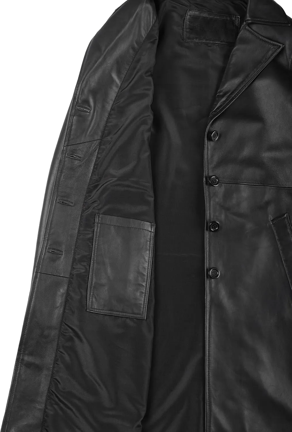 Blingsoul Leather Car Coats for Womens - Black Brown Real Long Leather Jacket Women