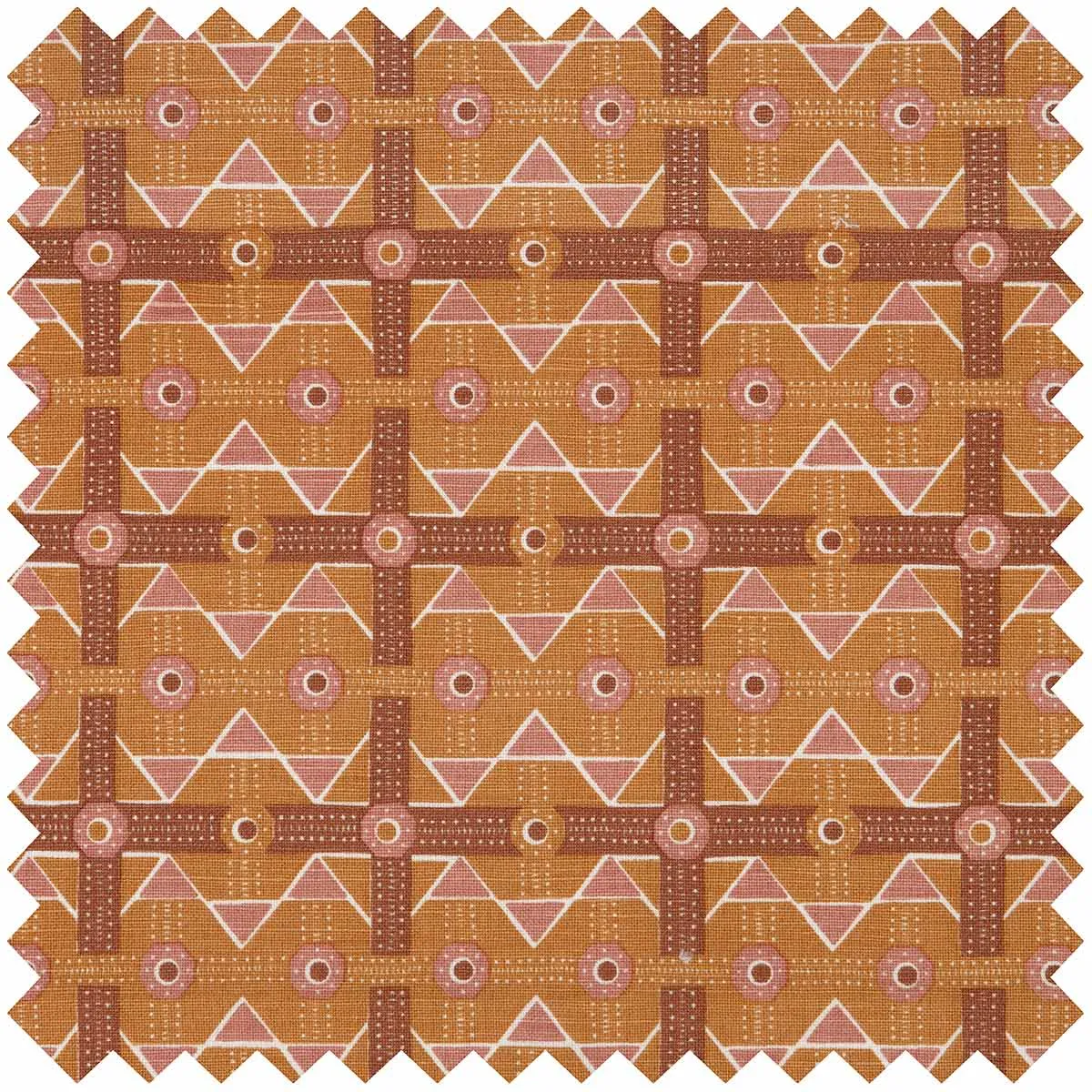 Brown Charbagh Fabric