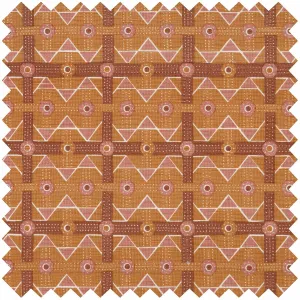 Brown Charbagh Fabric