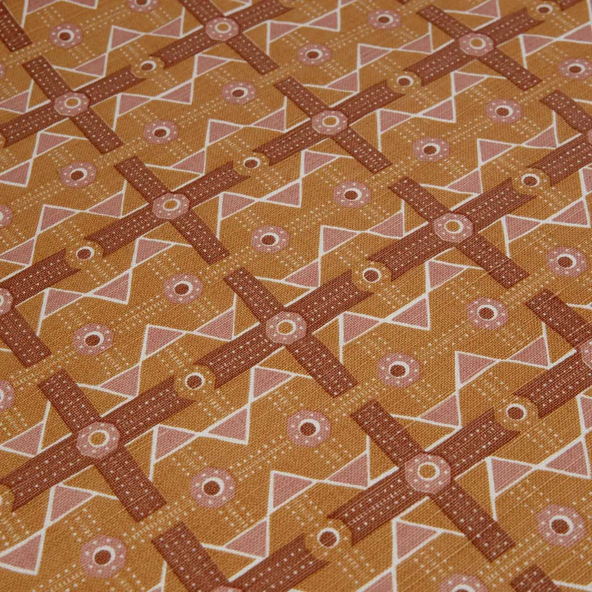 Brown Charbagh Fabric