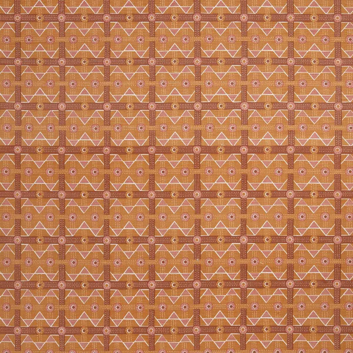 Brown Charbagh Fabric