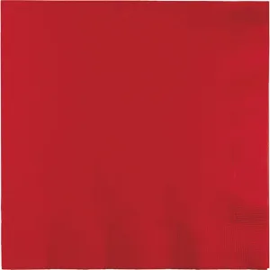 Bulk Classic Red Dinner Napkins 3 Ply (250 per Case)