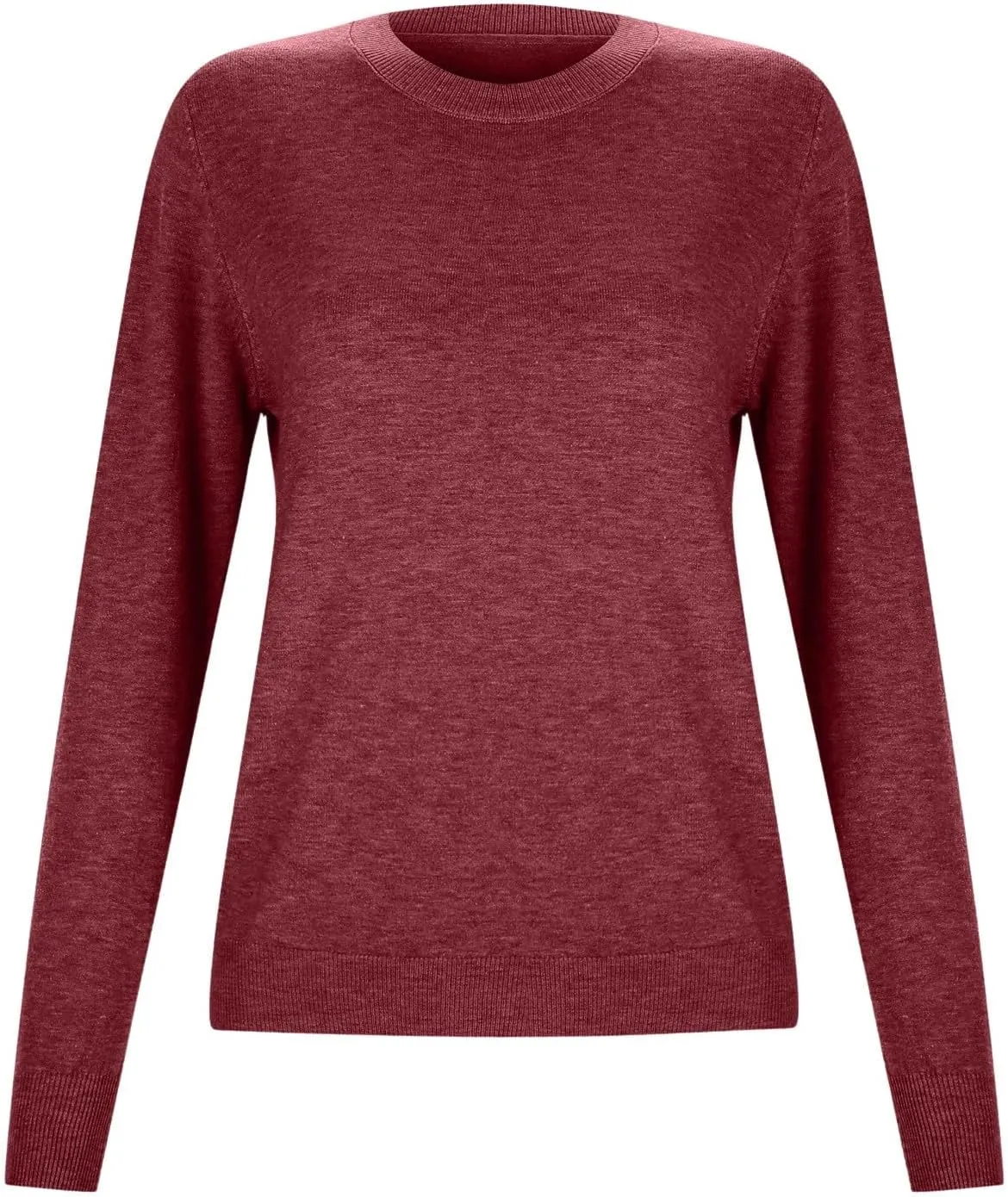 Cashmere Sweaters for Women Knit Cashmere Crew Neck Long Sleeve Soft Pullover Sweater