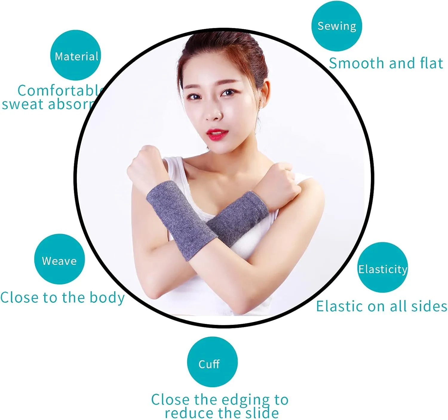 Cashmere Wrist Warmer Unisex Winter Wrist Sleeve Support Arm protector Invisible Cuffs
