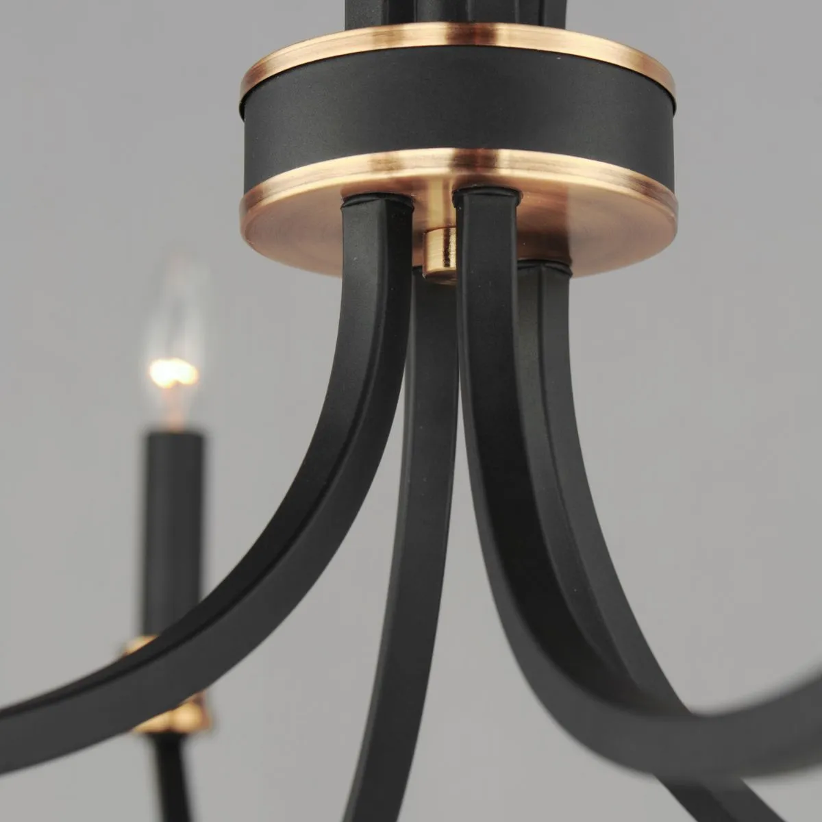 Charlton 48 in. 8 Lights Chandelier Black Finish