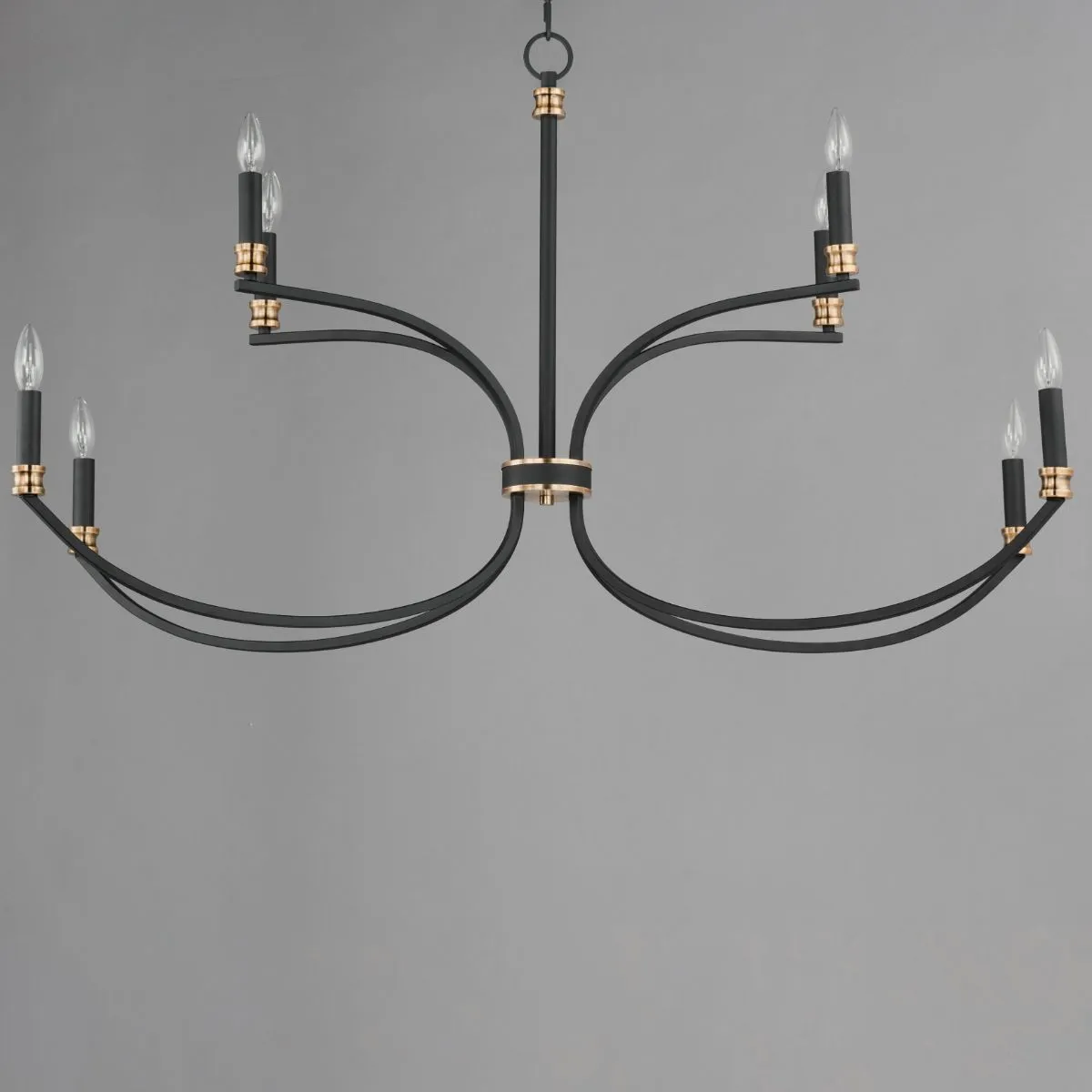 Charlton 48 in. 8 Lights Chandelier Black Finish