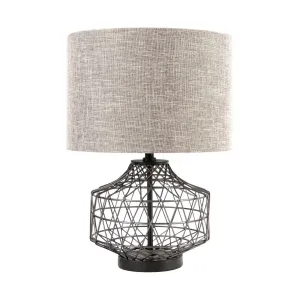 Clark Table Lamp Bronze Metal | Beige Shade