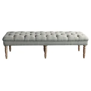 Classic Tufted Bench - Gray
