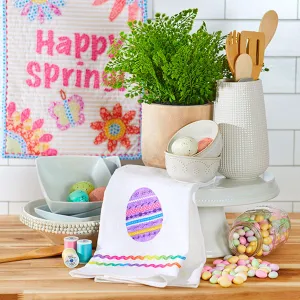 Coats & Clark Sewing Easter Egg Dish Towel
