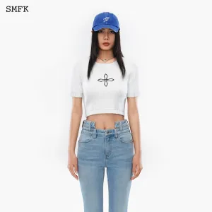 Compass Flower of Dark Classic Cashmere Short Tee White