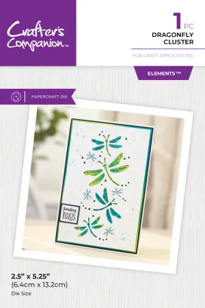 Crafters Companion Metal Dies Elements - Dragonfly Cluster