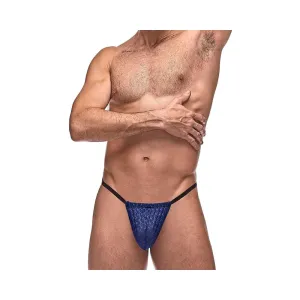 Diamond Mesh Posing Strap Blue O/S