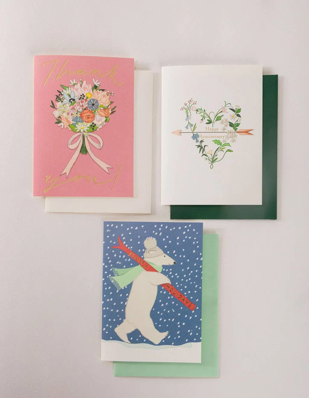 Floral Anniversary Heart Greeting Card