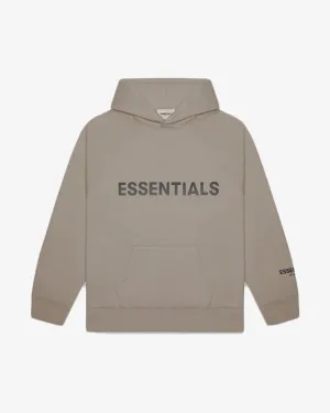 FOG ESSENTIALS SS20 SILICON APPLIQUE LOGO TAUPE HOODIE (NEW)