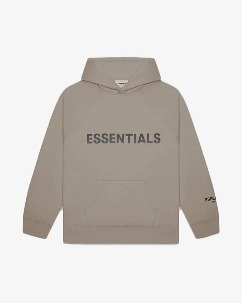 FOG ESSENTIALS SS20 SILICON APPLIQUE LOGO TAUPE HOODIE (NEW)
