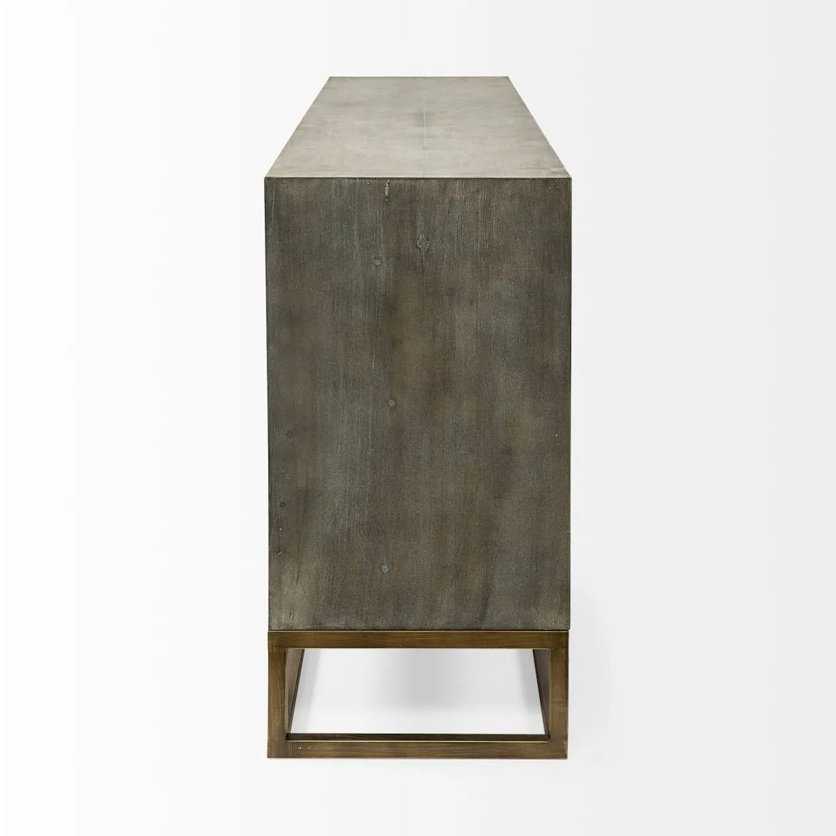 Genevieve Sideboard Gray Wood | Gold Metal