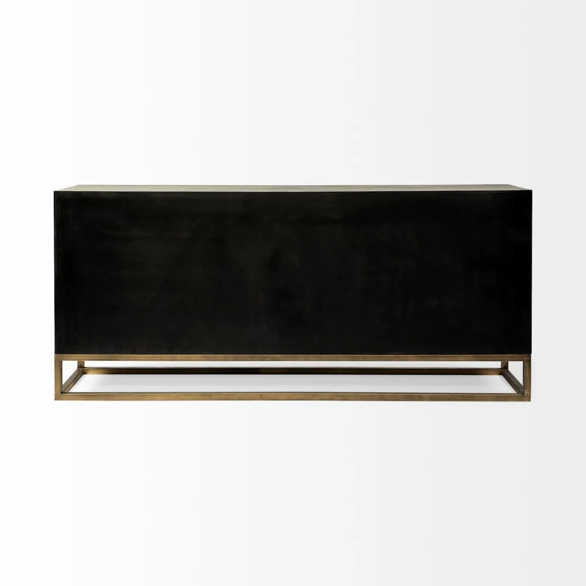 Genevieve Sideboard Gray Wood | Gold Metal