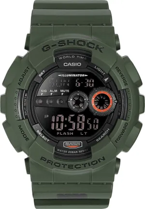 GS Watch WORSldtime Alarm Military Green Mens