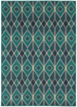 Highlands 6627B Blue Teal Rug