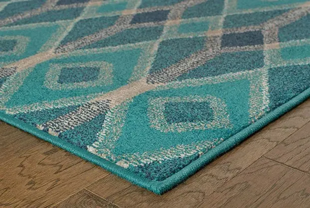 Highlands 6627B Blue Teal Rug