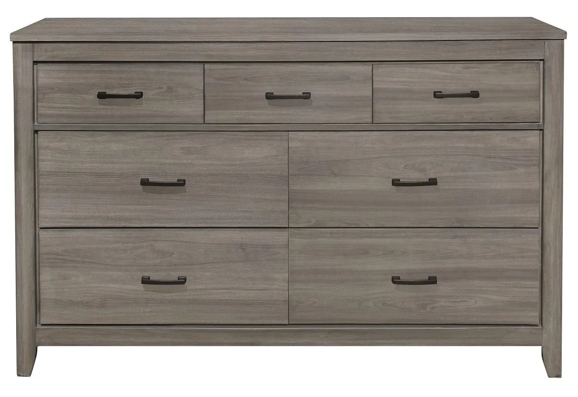Homelegance Waldorf 7 Drawer Dresser in Dark Gray 1902-5