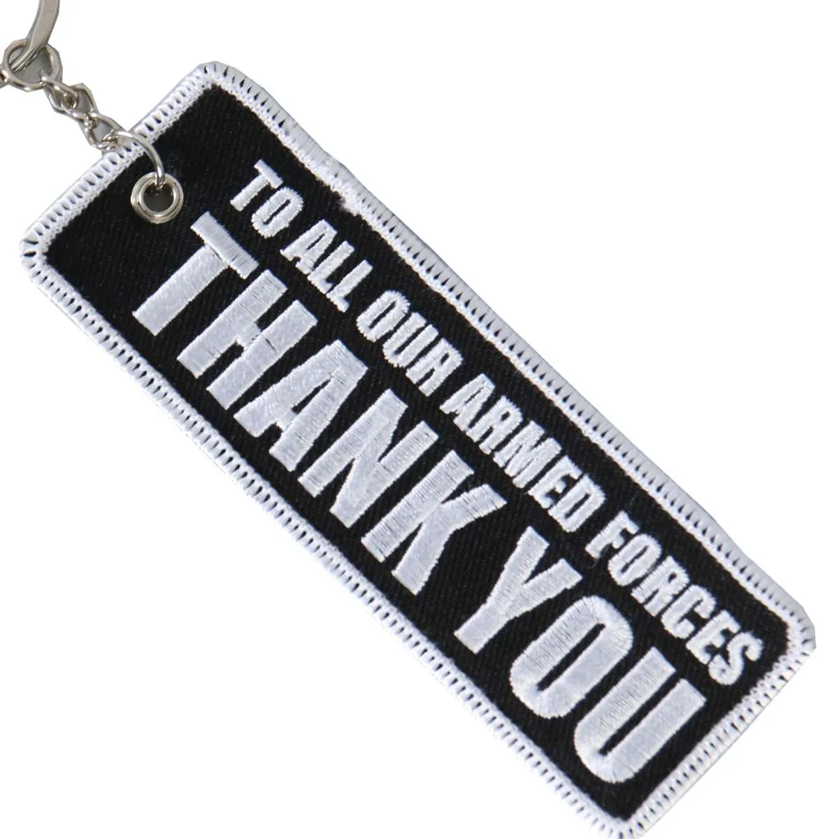 Hot Leathers Too All Our Armed Forces Thank You Embroidered Key Chain KCH1008