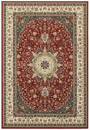 Kashan 119N Red/ Ivory Rug