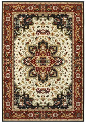 Kashan 96W Red/ Ivory Rug