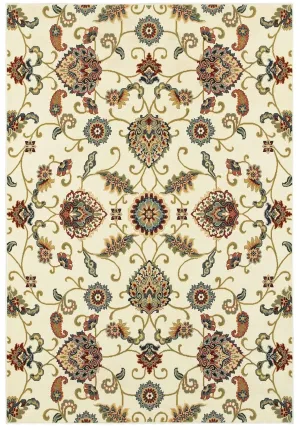 Kashan 9946W Ivory/ Multi Rug