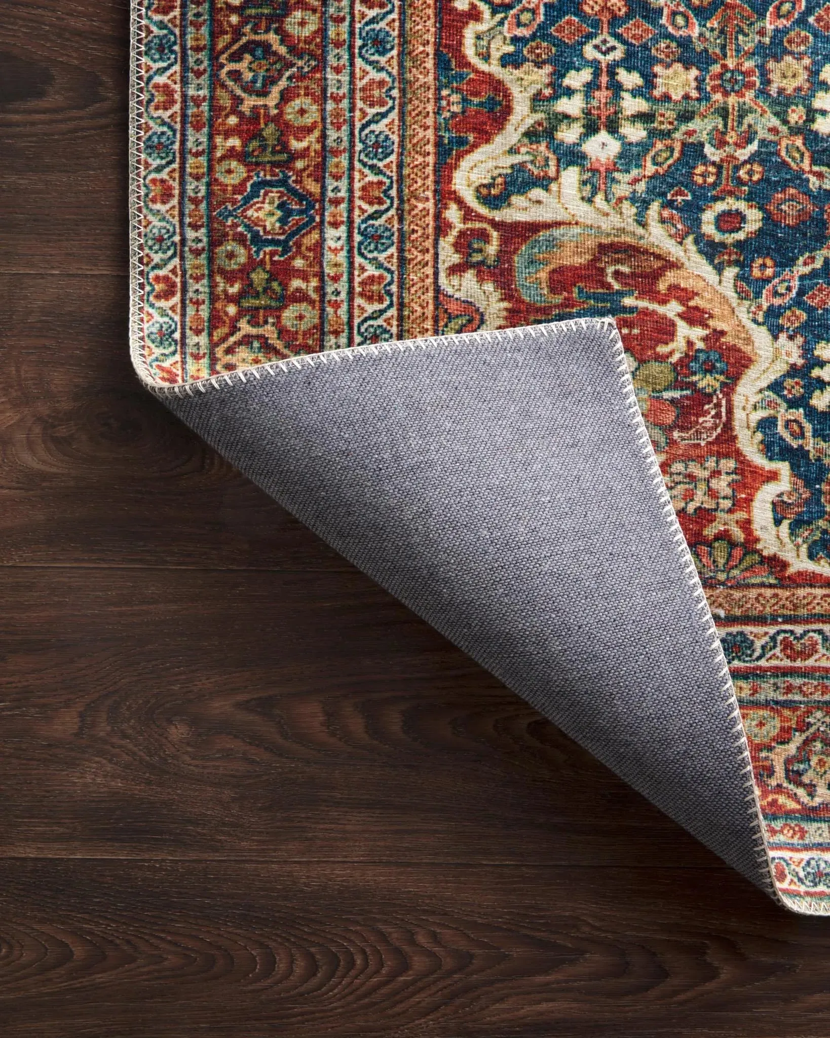 Layla LAY-09 Cobalt Blue/Spice Rug