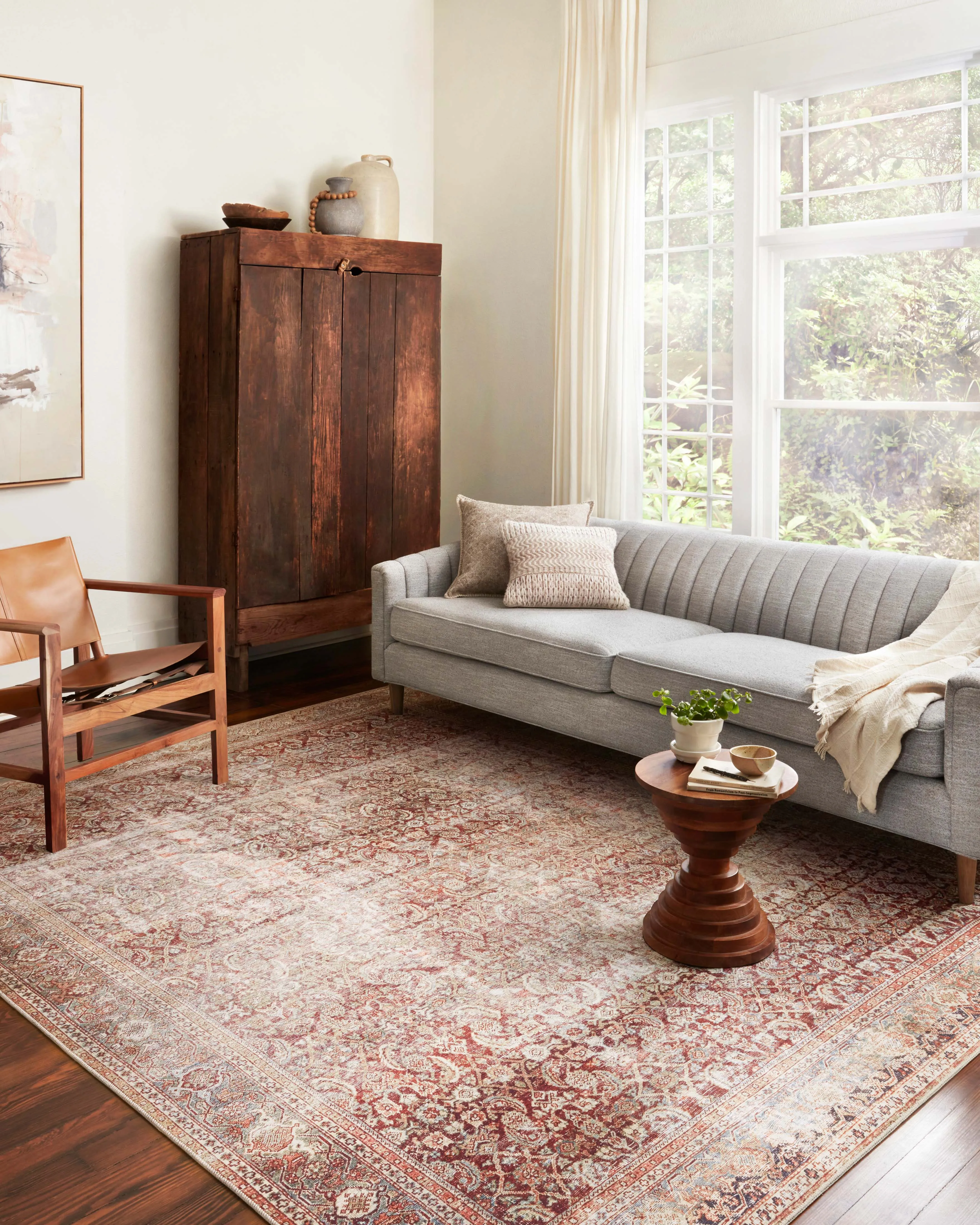 Layla Rug in Cinnamon & Sage