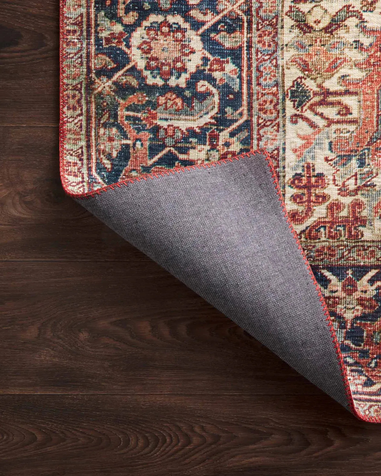 Layla Rug in Red & Navy
