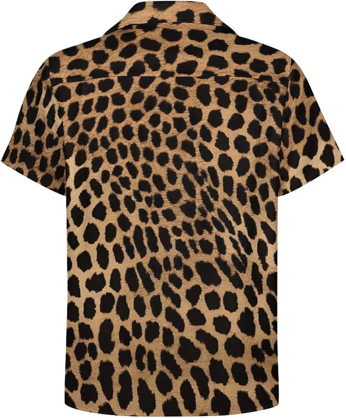 Leopard Print Print Cuban Collar Shirt Classic Design for Comfort and Style